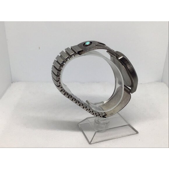 Timex Expedition WR 50M Watch - Gray Dial - Rare Sterling Silver Band - INDIGLO - Picture 5 of 11